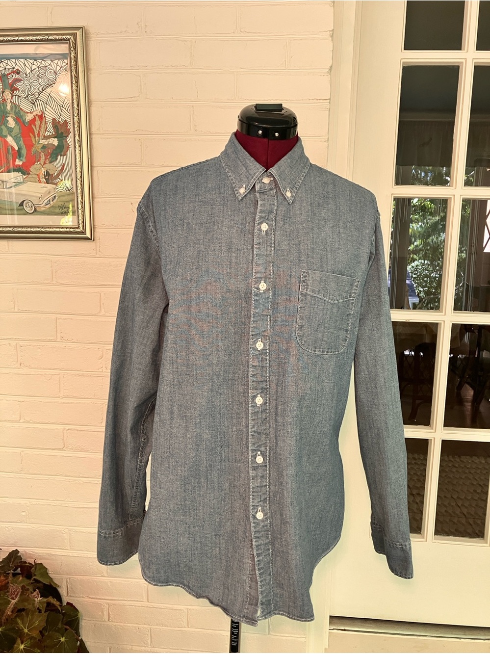 J. Crew Jeans Classic Fit Chambray Button-Down | Women’s L